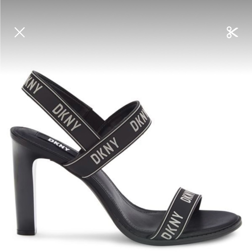 DKNY Black Balder Slingback Strappy Heels | Sz 9 | NWT